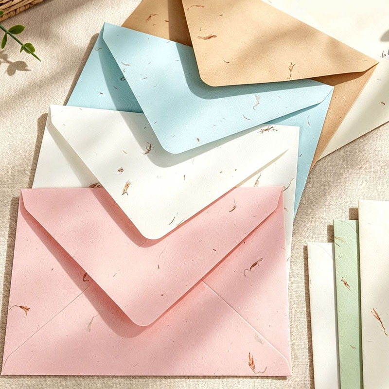 Wedding Supply Business - 50枚入り 16.5x11cm バウヒニアの花びら型封筒 結婚式用 120g アート紙