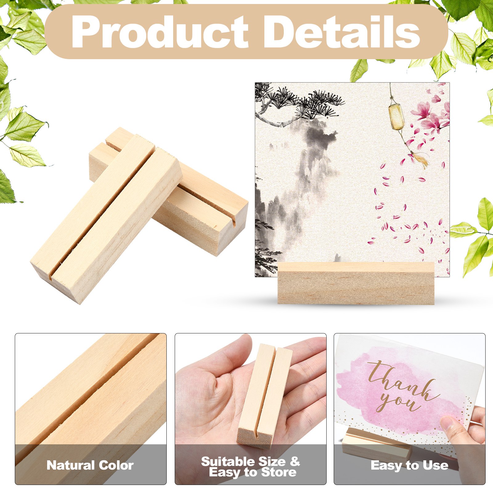 20個セット 4種類 木製プレースカードホルダー 木製テーブ - Place Card Holder のレビューと価格